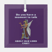 Grappige oude ufo annunaki alien glas ornament (Voorkant)