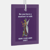 Grappige oude ufo annunaki alien glas ornament (Voorkant Rechts)