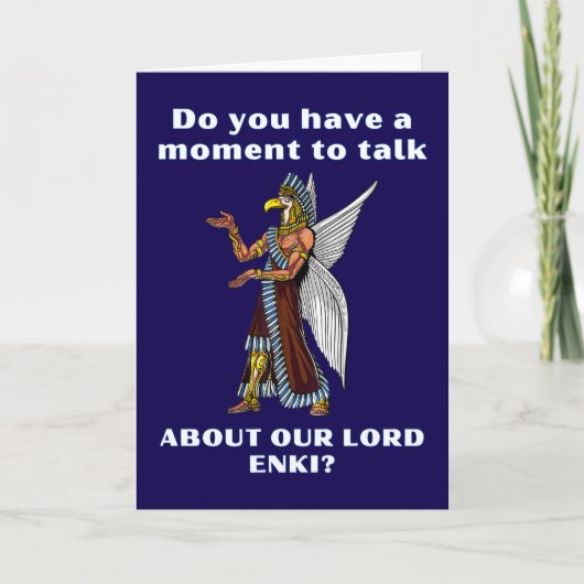 Grappige Oude UFO Annunaki Alien Kaart (Voorkant)
