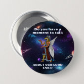 Grappige oude ufo annunaki alien ronde button 7,6 cm (Voorkant /achterkant)