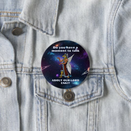 Grappige oude ufo annunaki alien ronde button 7,6 cm