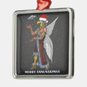 Grappige oude ufo annunaki buitenaardse kerst metalen ornament (Links)