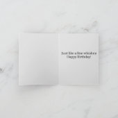 Grappige oude verjaardagswhisky rijpe humor kaart (Binnen)