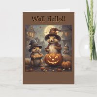 Grappige Oude Wereld Eekhoorn Heks Halloween