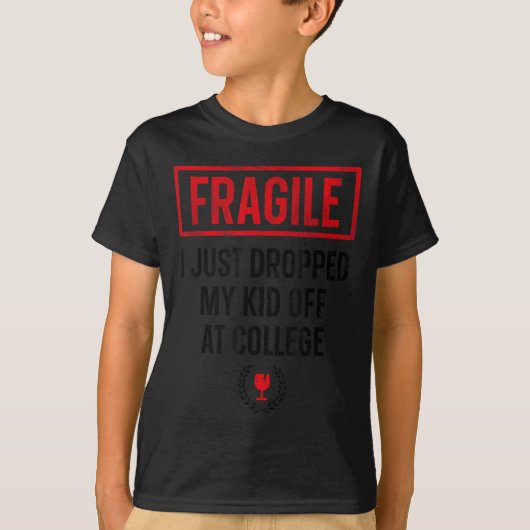 Grappige ouder fragiel ik heb net mijn Kind afgeze T-shirt (Voorkant)