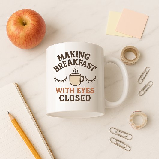 Grappige ouder Mok; het maken van ontbijt ouder Koffiemok