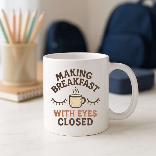 Grappige ouder Mok; het maken van ontbijt ouder Koffiemok