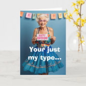 Grappige ouderdom kaart (Gele Bloem)