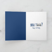 Grappige ouderdom verjaardag citaat op blauw kaart (Binnen)