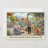 Grappige Ouderen Dag bij de dierentuin samenzijn   Kaart (Voorkant)