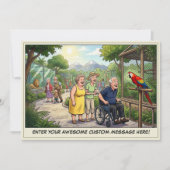 Grappige Ouderen Dag bij de dierentuin samenzijn   Kaart (Voorkant)