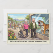Grappige Ouderen Dag op de Dierentuin Samenkomst U Kaart (Voorkant)