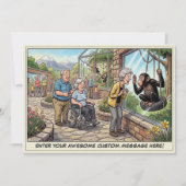 Grappige Ouderen Dag op de Dierentuin Samenkomst U Kaart (Voorkant)