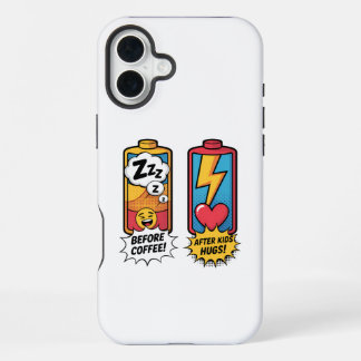Grappige Ouderlijke Energie – Voor Koffie Na Kinde iPhone 16 Plus Hoesje
