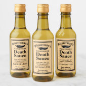 Grappige ouderwetse zelfgemaakte hete saus chili wijn etiket (Flessen)