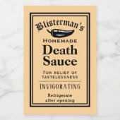 Grappige ouderwetse zelfgemaakte hete saus chili wijn etiket (Enkel label)