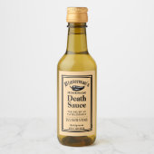 Grappige ouderwetse zelfgemaakte hete saus chili wijn etiket (Voorkant)