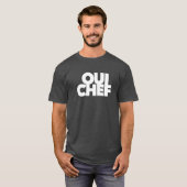 grappige Oui Chef restaurant baas personeel sous w T-shirt (Voorkant volledig)