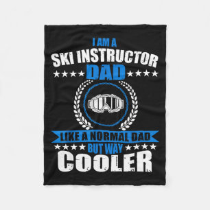 Grappige outfit voor vader van skileraren op Vader Fleece Deken