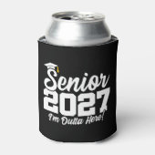Grappige Outta Here Afstudeerklas van 2027 Blikjeskoeler (Blikje Voorkant)