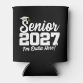 Grappige Outta Here Afstudeerklas van 2027 Blikjeskoeler (Voorkant)