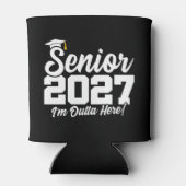 Grappige Outta Here Afstudeerklas van 2027 Blikjeskoeler (Achterkant)