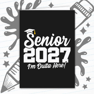 Grappige Outta Here Afstudeerklas van 2027 Kaart