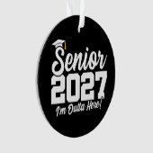 Grappige Outta Here Afstudeerklas van 2027 Ornament (voorkant)