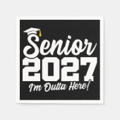 Grappige Outta Here Afstudeerklas van 2027 Servet (Voorkant)