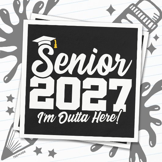 Grappige Outta Here Afstudeerklas van 2027 Servet