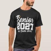 Grappige Outta Here Afstudeerklas van 2027 T-shirt (Voorkant)