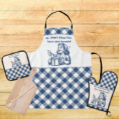 Grappige Oven Mitt en Pot Houder Set Retro Plaid