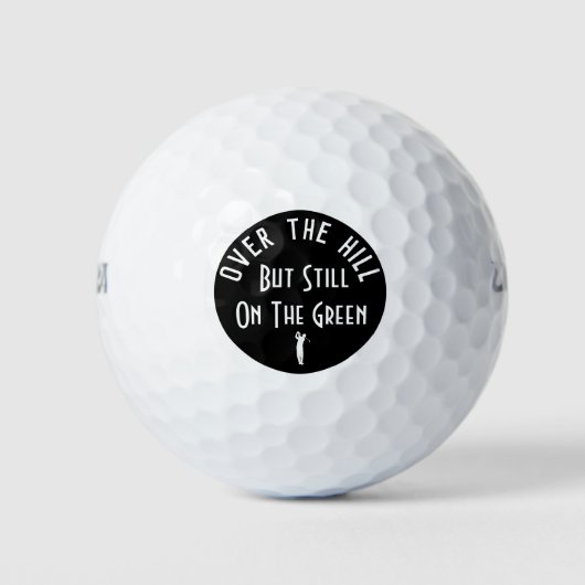 Grappige Over De Heuvel Verjaardag Golfballen (Voorkant)