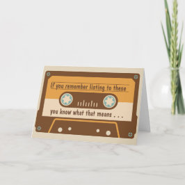 Grappige Over de Hill Cassettesingle Verjaardagska Kaart