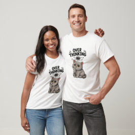 Grappige Overdenkende Britse Korthaar Kat T-shirt