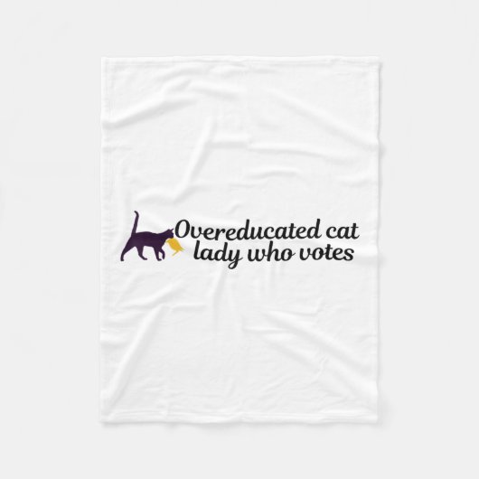 Grappige overgeschoolde Kamala Voter Cat Holding T Fleece Deken (Voorkant)