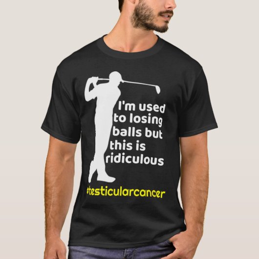 Grappige overlevende teelbalkanker golfspeler Orch T-shirt (Voorkant)