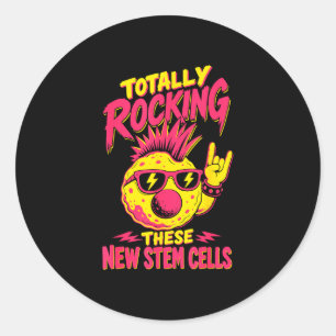 Grappige overlevende van stamceltransplantatie  ronde sticker