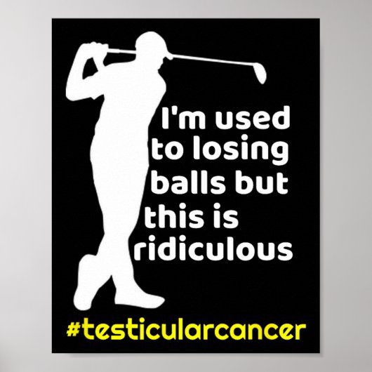 Grappige overlevende van teelbalkanker golfspeler poster (Voorkant)