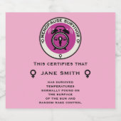 Grappige overlever van de menopauze sparkling wijnetiket (Enkel label)