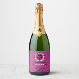 Grappige overlever van de menopauze sparkling wijnetiket