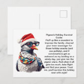 Grappige overlevingstips van een duif briefkaart (Voorkant / Achterkant)