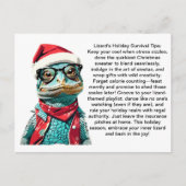 Grappige overlevingstips van een hagedis briefkaart (Voorkant)