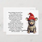 Grappige overlevingstips van een rat briefkaart (Voorkant / Achterkant)