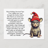 Grappige overlevingstips van een rat briefkaart (Voorkant)