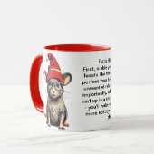 Grappige overlevingstips van een rat mok (Voorkant links)