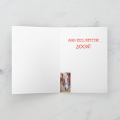 Grappige paard grap woordspeling kaart voor beters (Binnen)