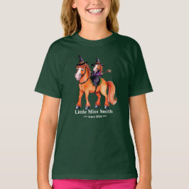 Grappige paard heks t-shirt