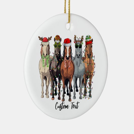 Grappige Paard Kerst Ornamenten (Rechts)
