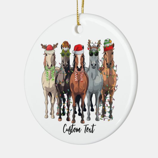 Grappige Paard Kerst Ornamenten (Links)